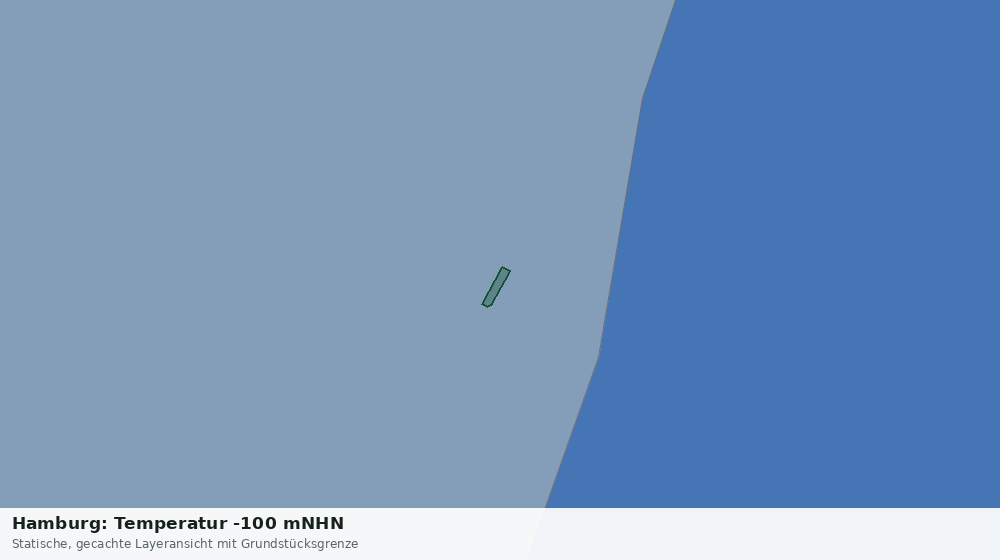 Statische Kartenansicht: Hamburg: Temperatur -100 mNHN