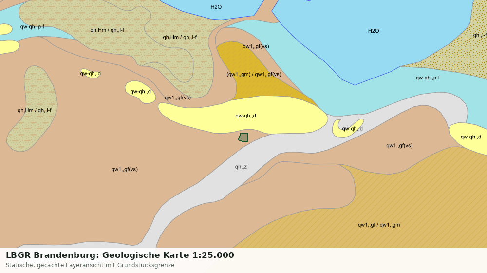 Statische Kartenansicht: LBGR Brandenburg: Geologische Karte 1:25.000