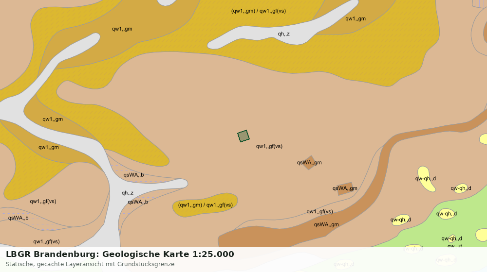 Statische Kartenansicht: LBGR Brandenburg: Geologische Karte 1:25.000