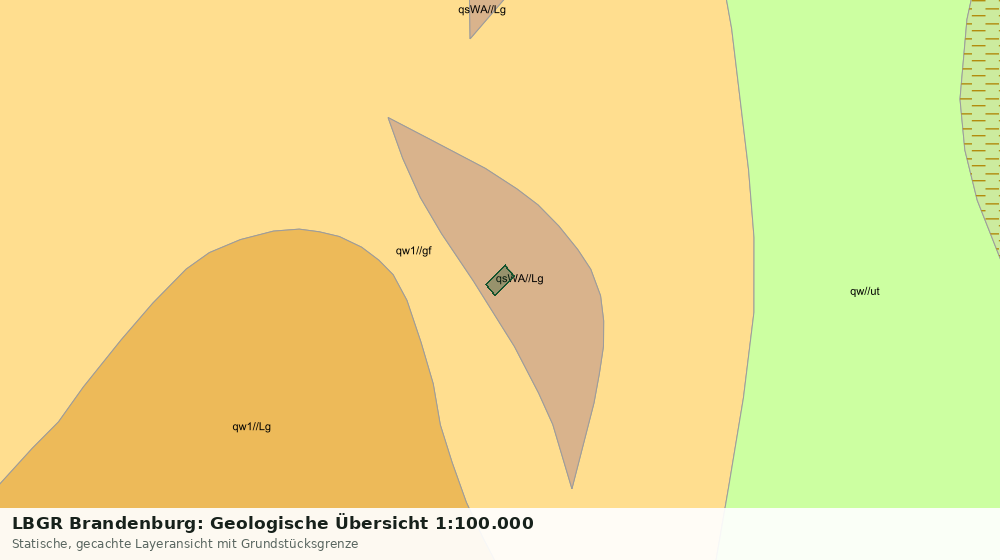 Statische Kartenansicht: LBGR Brandenburg: Geologische Übersicht 1:100.000