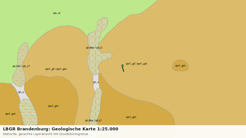 Statische Kartenansicht: LBGR Brandenburg: Geologische Karte 1:25.000