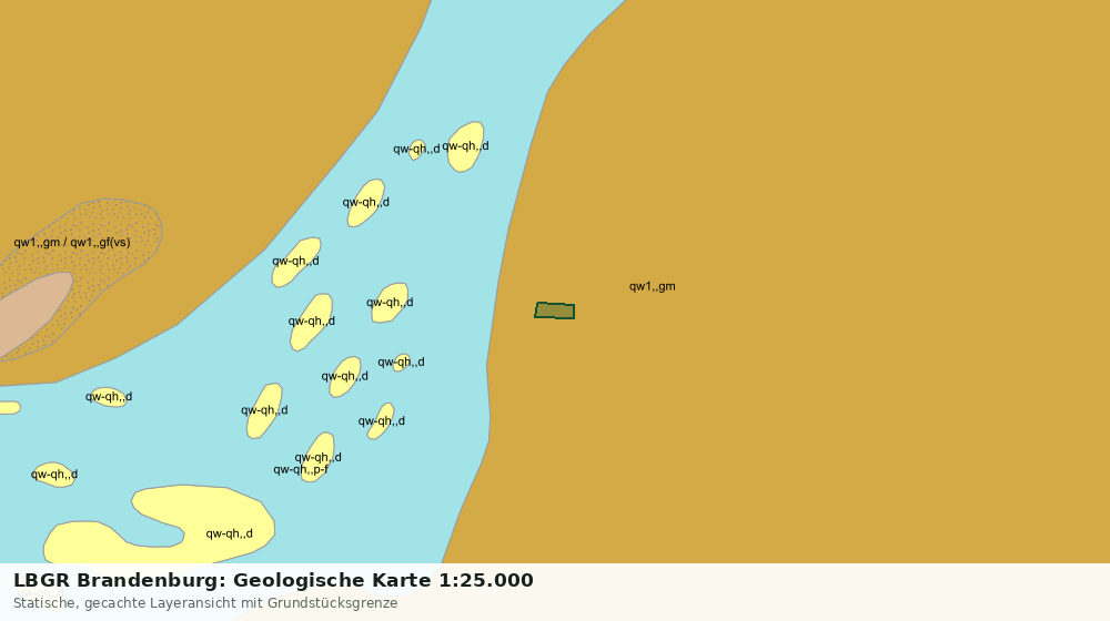 Statische Kartenansicht: LBGR Brandenburg: Geologische Karte 1:25.000