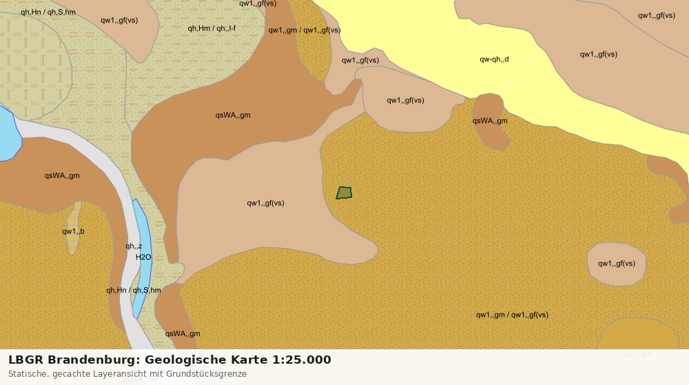 Statische Kartenansicht: LBGR Brandenburg: Geologische Karte 1:25.000