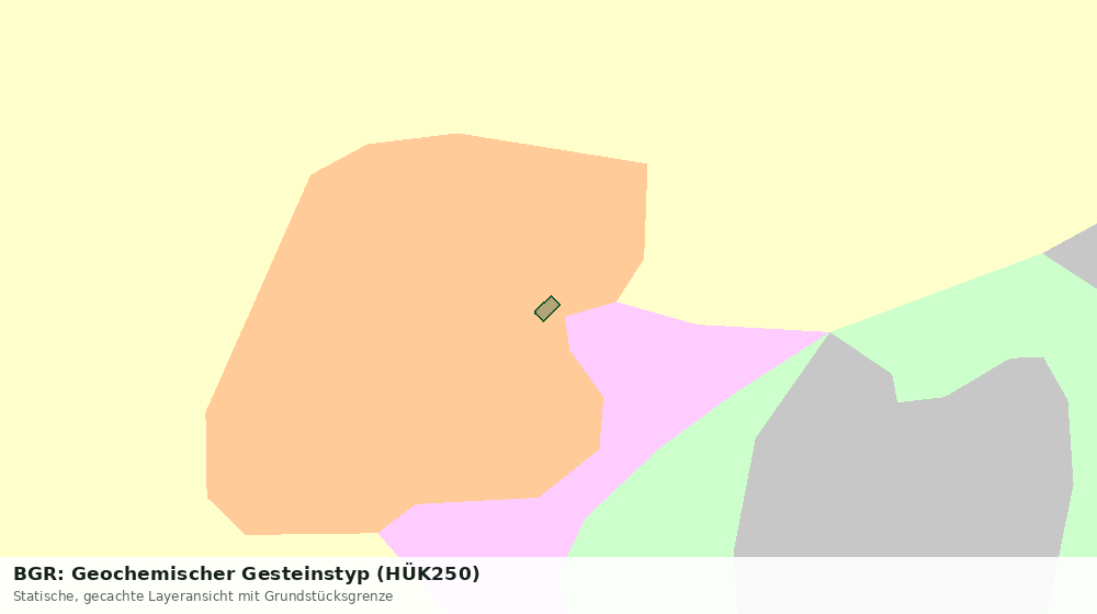 Statische Kartenansicht: BGR: Geochemischer Gesteinstyp (HÜK250)