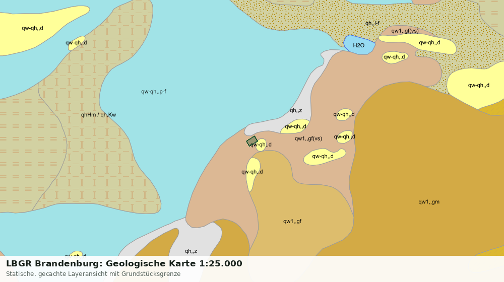 Statische Kartenansicht: LBGR Brandenburg: Geologische Karte 1:25.000