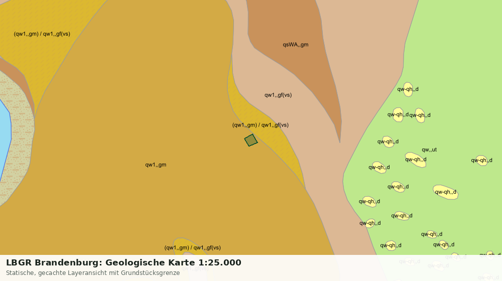 Statische Kartenansicht: LBGR Brandenburg: Geologische Karte 1:25.000