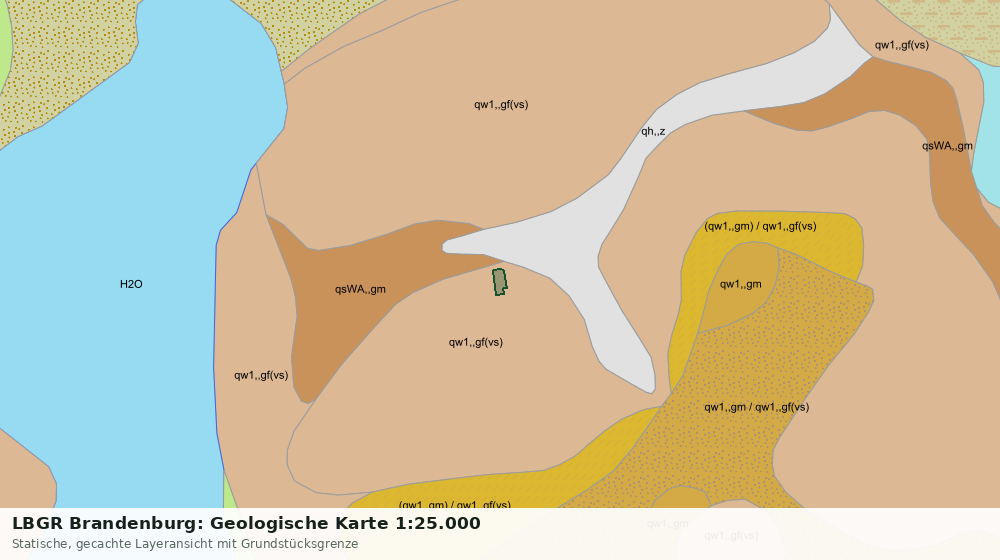 Statische Kartenansicht: LBGR Brandenburg: Geologische Karte 1:25.000