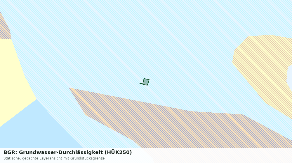 Statische Kartenansicht: BGR: Grundwasser-Durchlässigkeit (HÜK250)