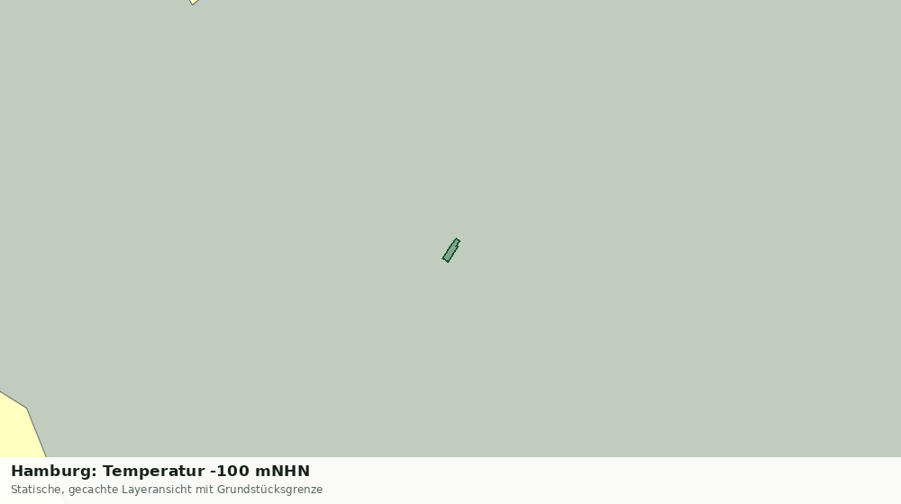 Statische Kartenansicht: Hamburg: Temperatur -100 mNHN