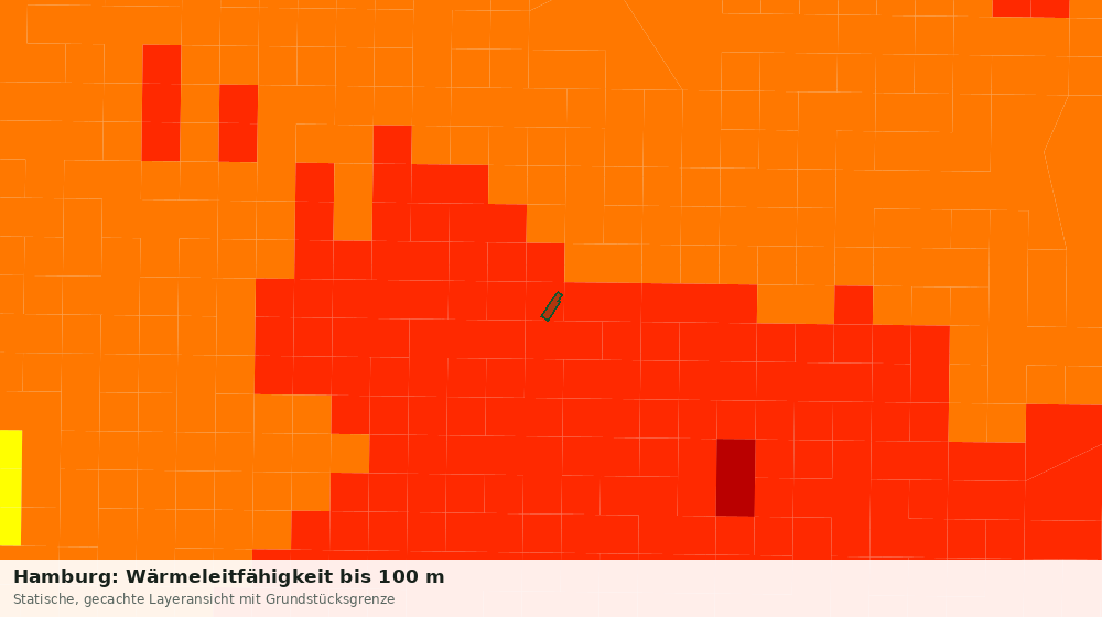 Statische Kartenansicht: Hamburg: Wärmeleitfähigkeit bis 100 m