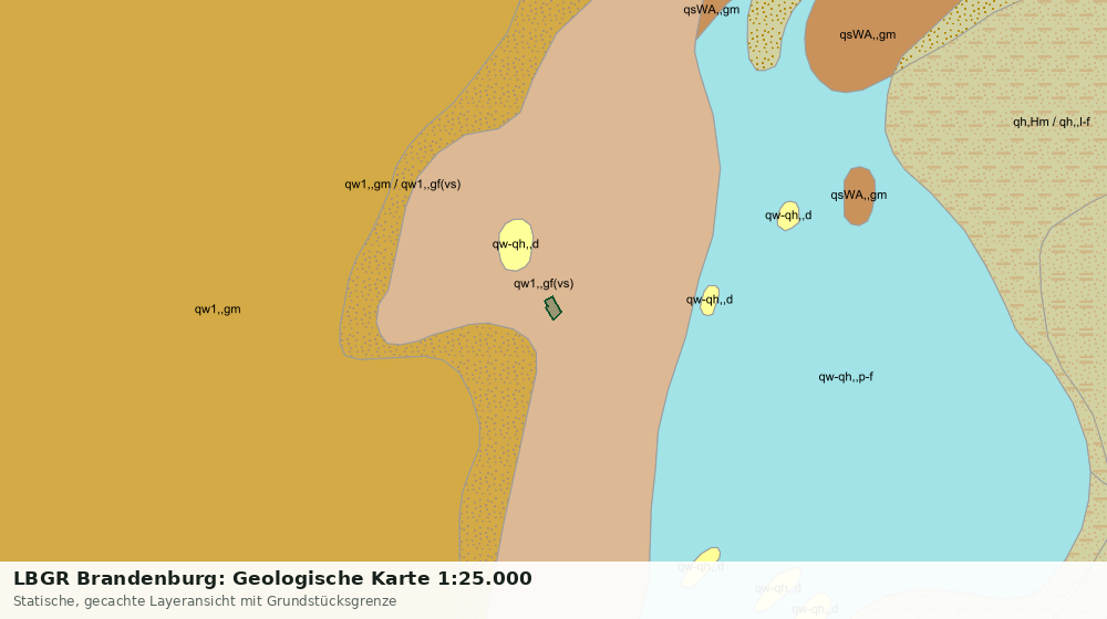 Statische Kartenansicht: LBGR Brandenburg: Geologische Karte 1:25.000