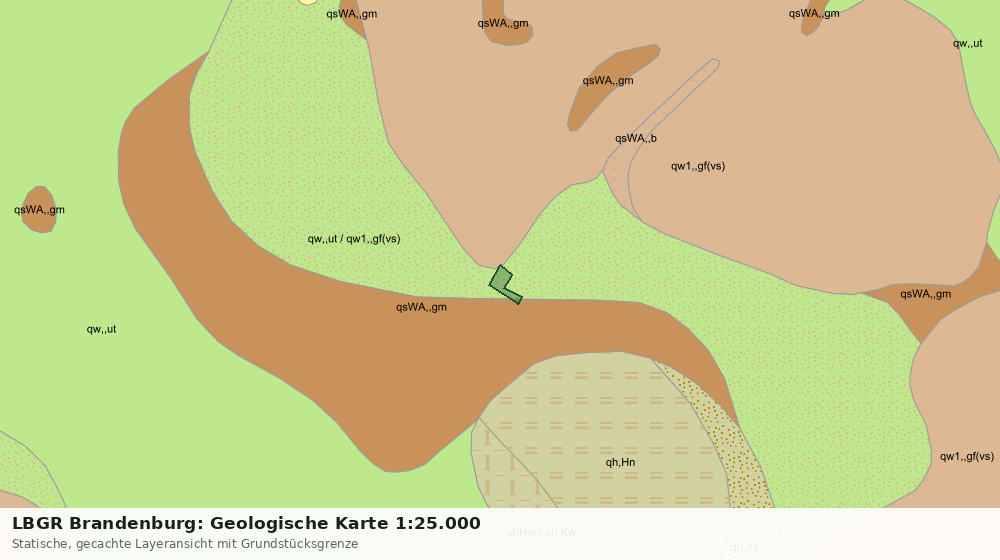 Statische Kartenansicht: LBGR Brandenburg: Geologische Karte 1:25.000