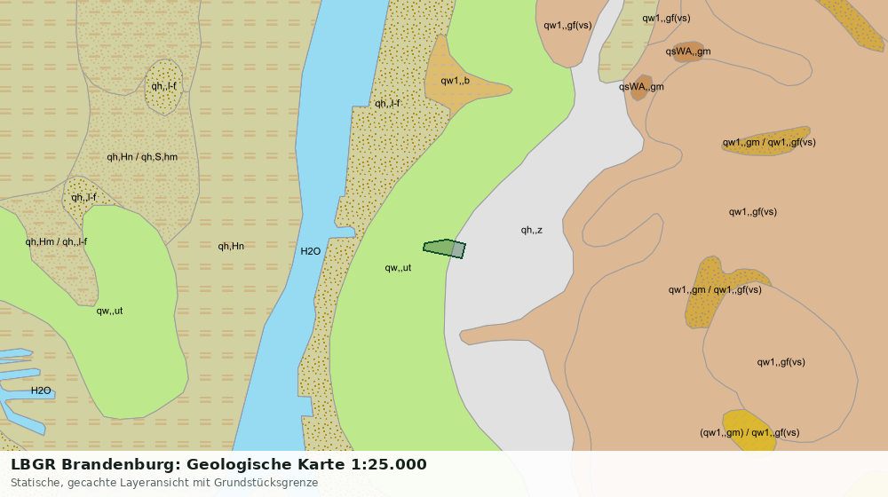 Statische Kartenansicht: LBGR Brandenburg: Geologische Karte 1:25.000