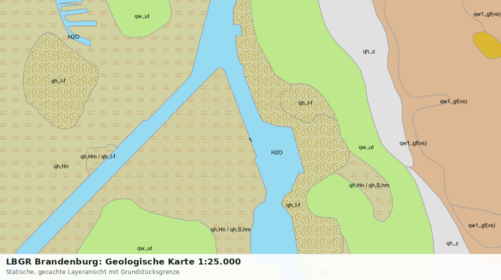 Statische Kartenansicht: LBGR Brandenburg: Geologische Karte 1:25.000