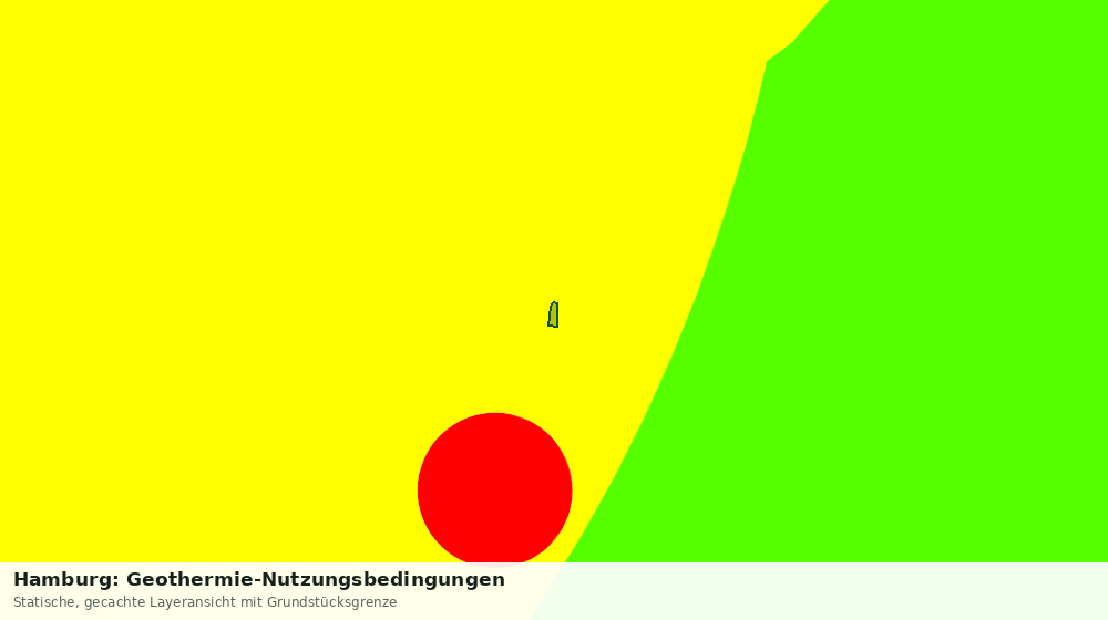 Statische Kartenansicht: Hamburg: Geothermie-Nutzungsbedingungen