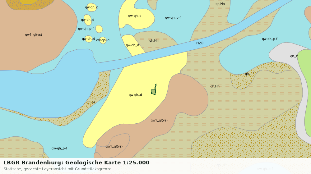 Statische Kartenansicht: LBGR Brandenburg: Geologische Karte 1:25.000