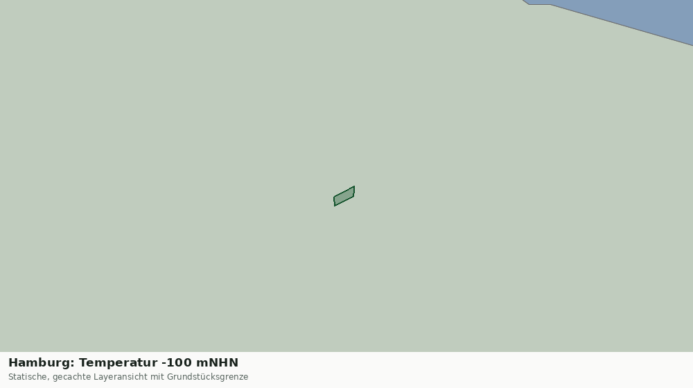 Statische Kartenansicht: Hamburg: Temperatur -100 mNHN