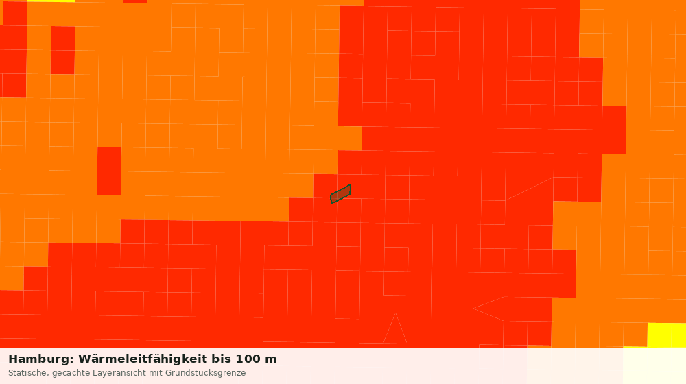 Statische Kartenansicht: Hamburg: Wärmeleitfähigkeit bis 100 m