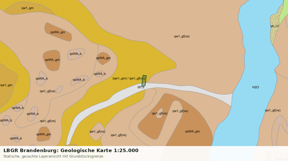 Statische Kartenansicht: LBGR Brandenburg: Geologische Karte 1:25.000