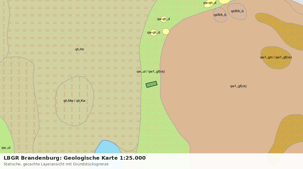 Statische Kartenansicht: LBGR Brandenburg: Geologische Karte 1:25.000