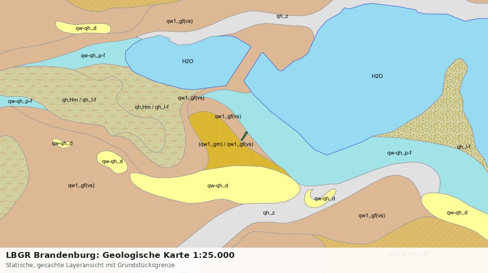 Statische Kartenansicht: LBGR Brandenburg: Geologische Karte 1:25.000