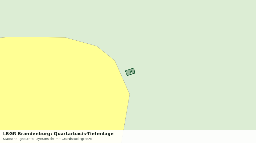 Statische Kartenansicht: LBGR Brandenburg: Quartärbasis-Tiefenlage