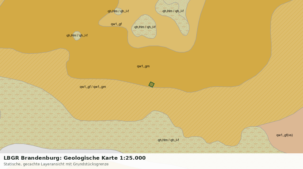 Statische Kartenansicht: LBGR Brandenburg: Geologische Karte 1:25.000