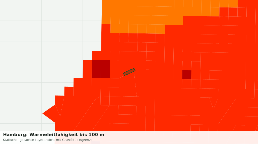 Statische Kartenansicht: Hamburg: Wärmeleitfähigkeit bis 100 m