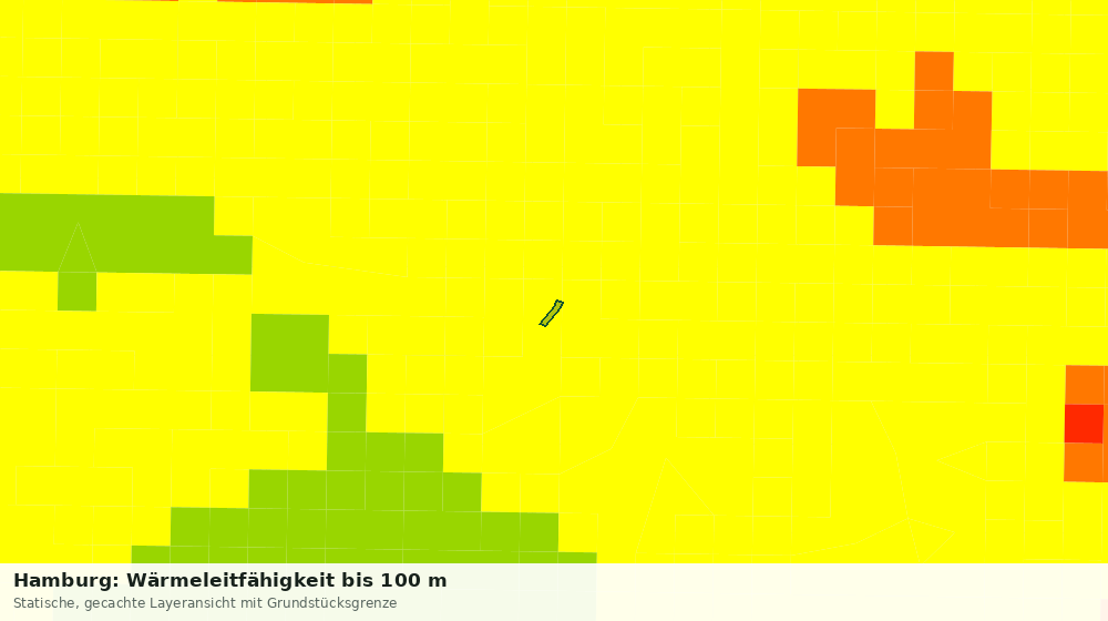 Statische Kartenansicht: Hamburg: Wärmeleitfähigkeit bis 100 m