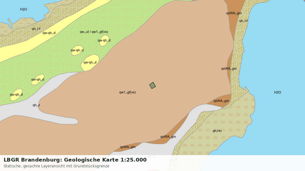 Statische Kartenansicht: LBGR Brandenburg: Geologische Karte 1:25.000