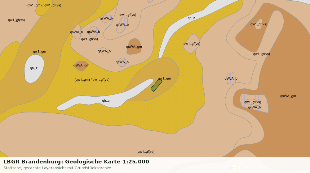 Statische Kartenansicht: LBGR Brandenburg: Geologische Karte 1:25.000