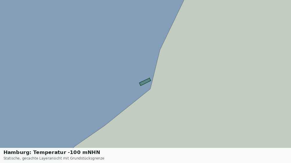 Statische Kartenansicht: Hamburg: Temperatur -100 mNHN