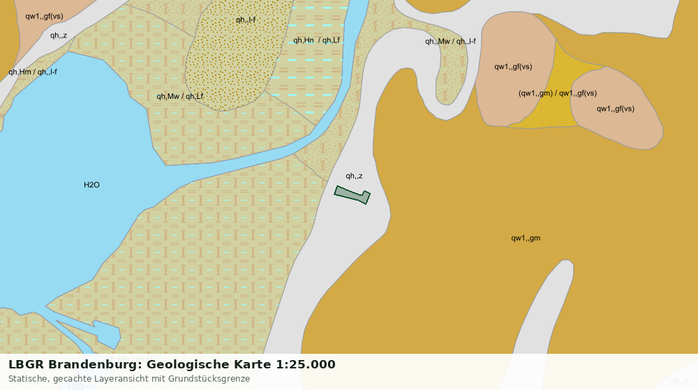 Statische Kartenansicht: LBGR Brandenburg: Geologische Karte 1:25.000