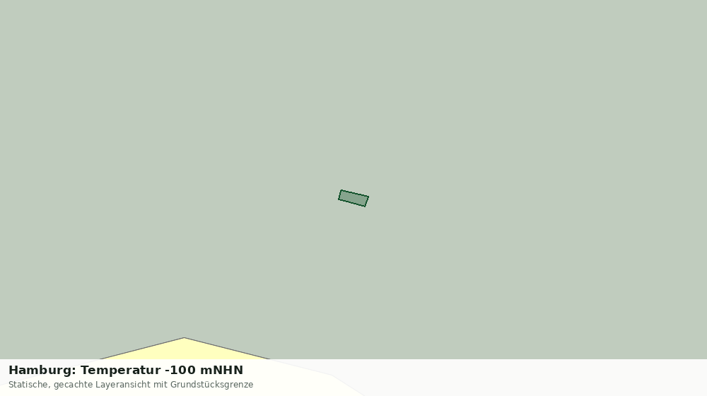 Statische Kartenansicht: Hamburg: Temperatur -100 mNHN