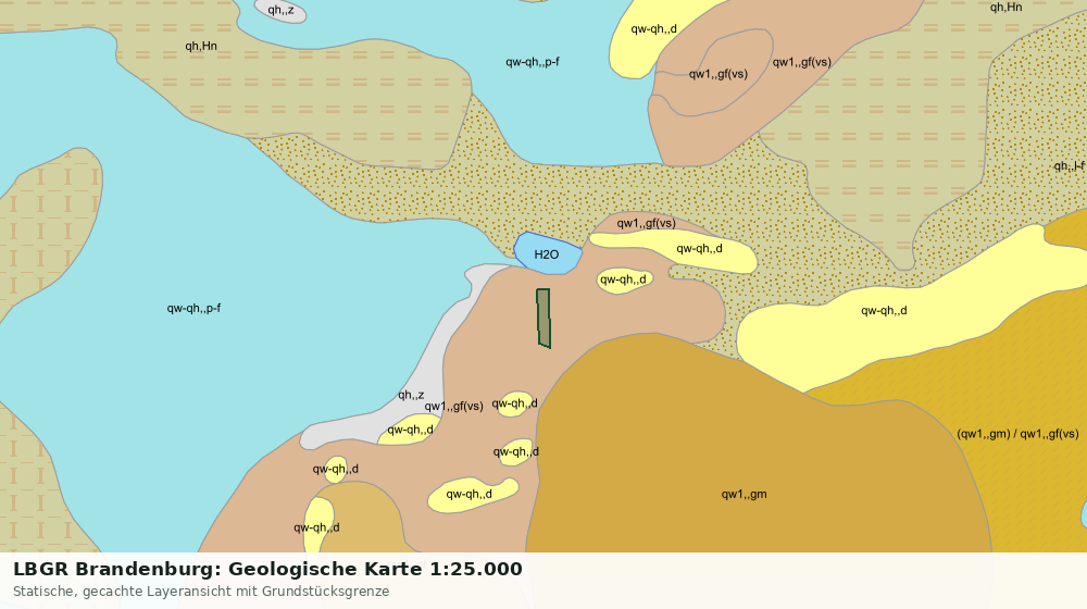 Statische Kartenansicht: LBGR Brandenburg: Geologische Karte 1:25.000