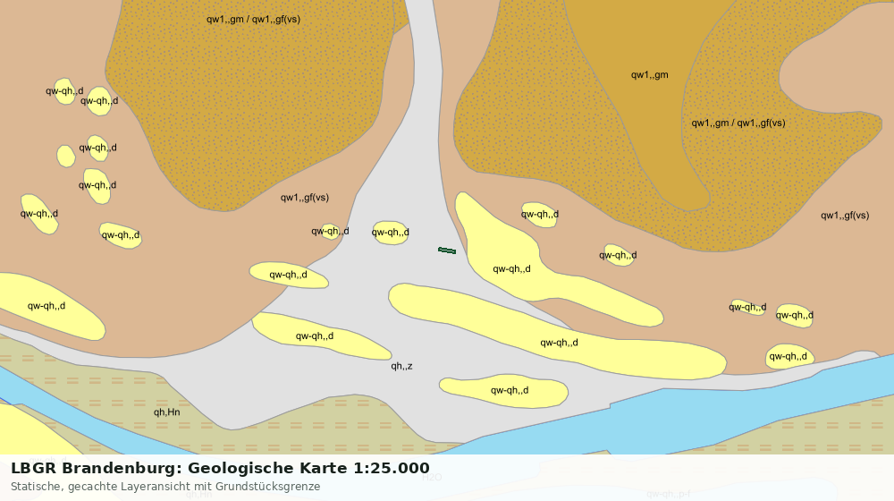 Statische Kartenansicht: LBGR Brandenburg: Geologische Karte 1:25.000