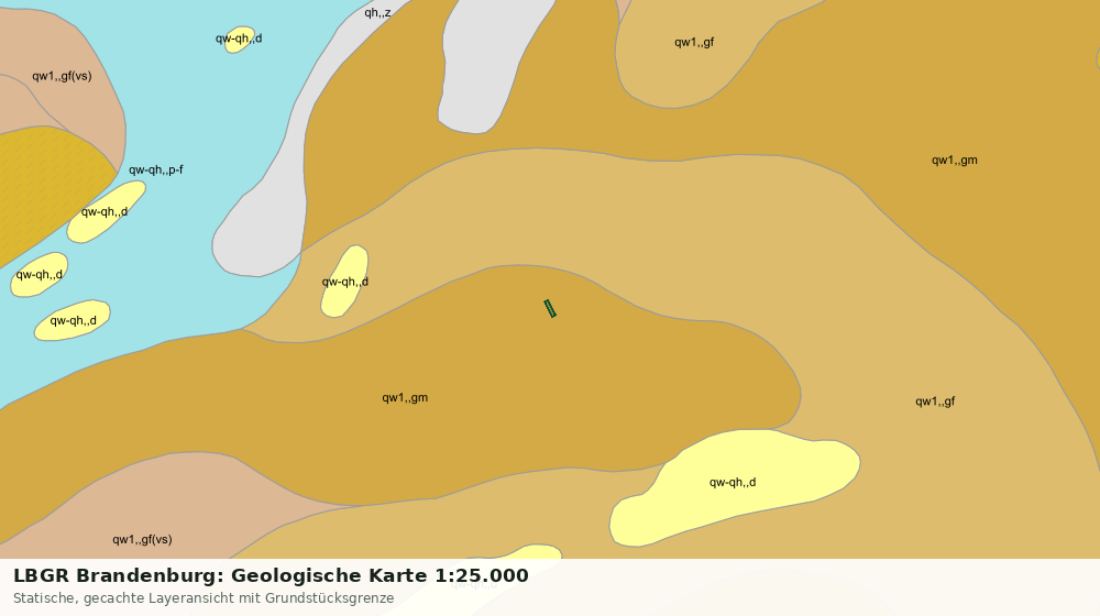 Statische Kartenansicht: LBGR Brandenburg: Geologische Karte 1:25.000