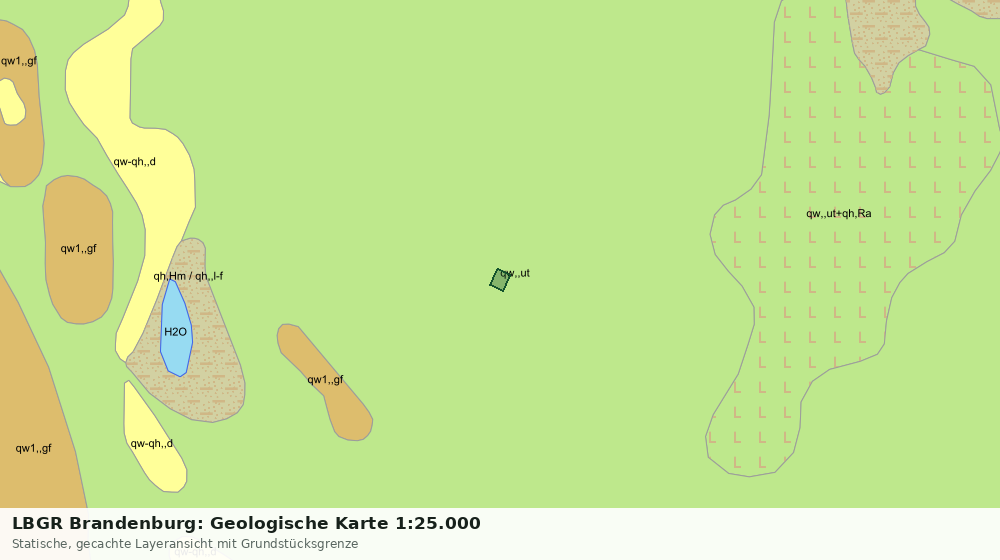 Statische Kartenansicht: LBGR Brandenburg: Geologische Karte 1:25.000