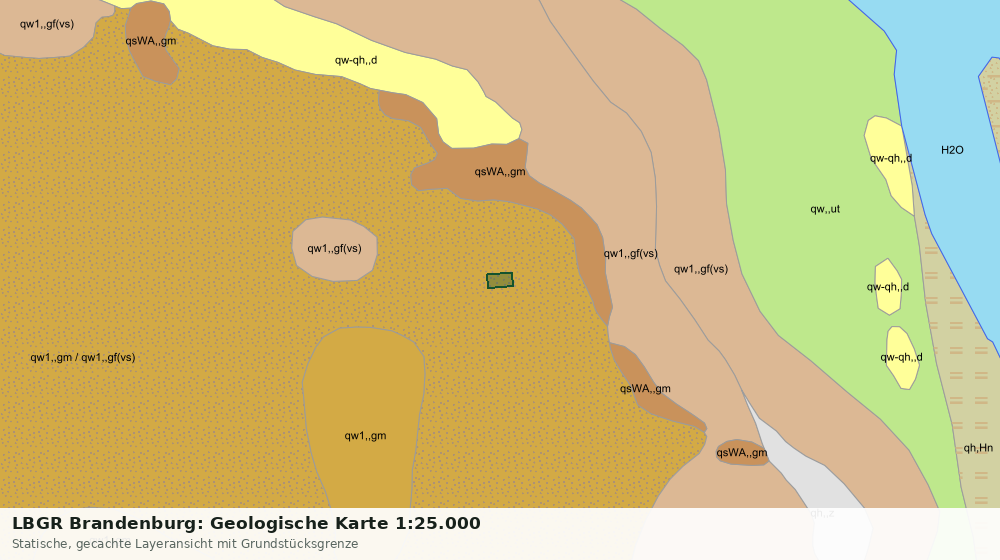 Statische Kartenansicht: LBGR Brandenburg: Geologische Karte 1:25.000