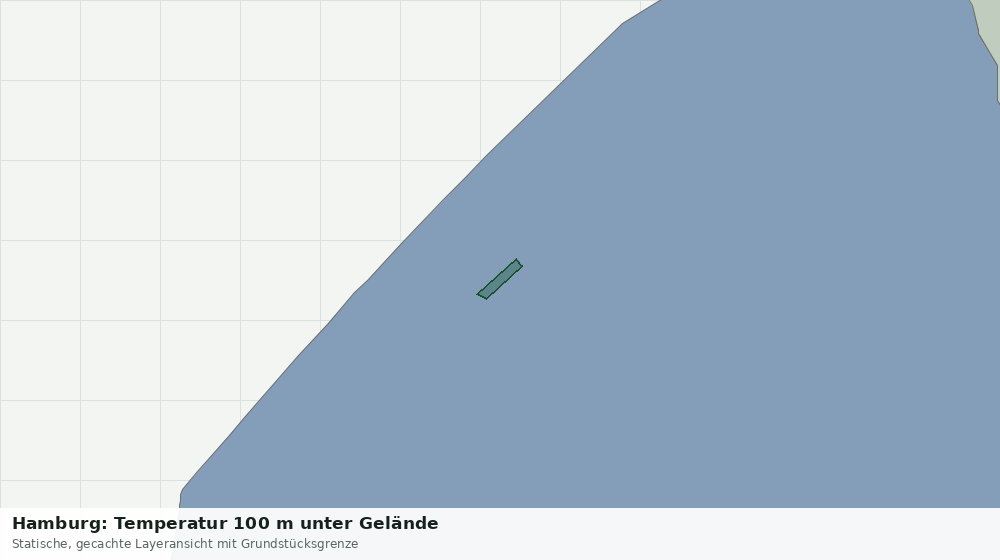 Statische Kartenansicht: Hamburg: Temperatur 100 m unter Gelände