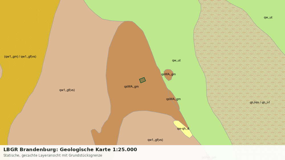 Statische Kartenansicht: LBGR Brandenburg: Geologische Karte 1:25.000