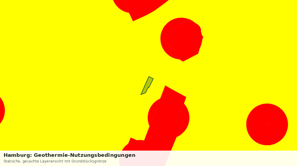 Statische Kartenansicht: Hamburg: Geothermie-Nutzungsbedingungen