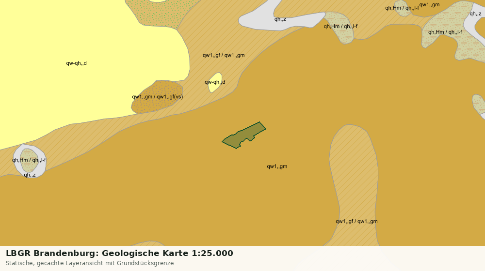 Statische Kartenansicht: LBGR Brandenburg: Geologische Karte 1:25.000