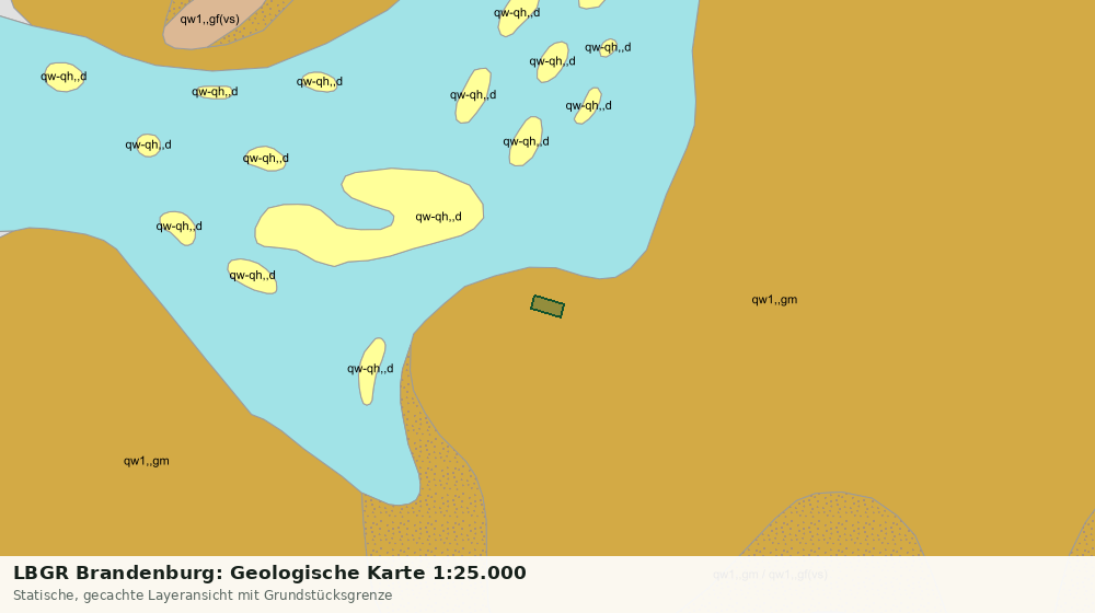Statische Kartenansicht: LBGR Brandenburg: Geologische Karte 1:25.000