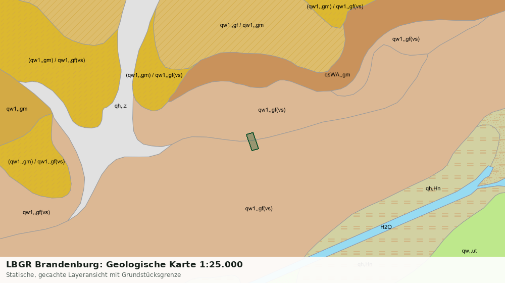 Statische Kartenansicht: LBGR Brandenburg: Geologische Karte 1:25.000