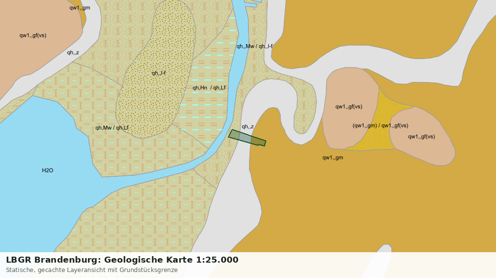 Statische Kartenansicht: LBGR Brandenburg: Geologische Karte 1:25.000