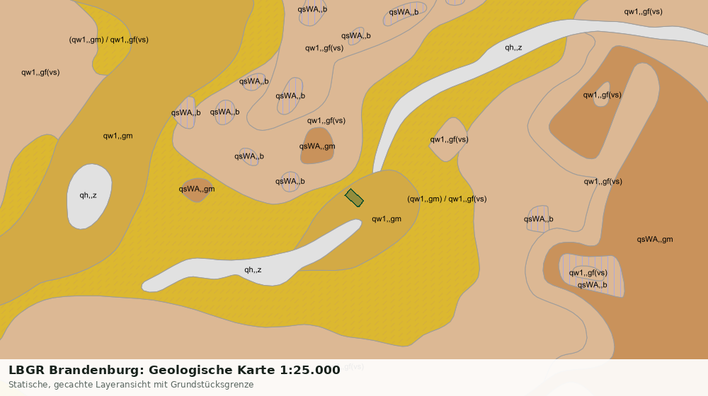 Statische Kartenansicht: LBGR Brandenburg: Geologische Karte 1:25.000