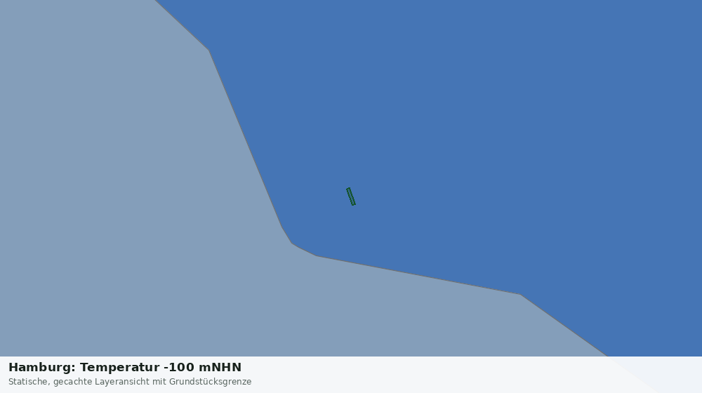 Statische Kartenansicht: Hamburg: Temperatur -100 mNHN