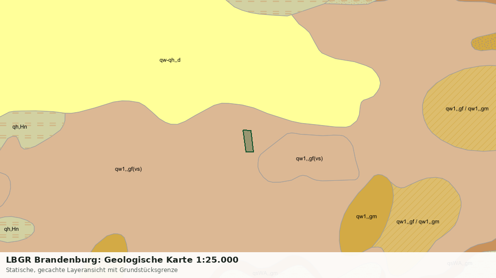 Statische Kartenansicht: LBGR Brandenburg: Geologische Karte 1:25.000