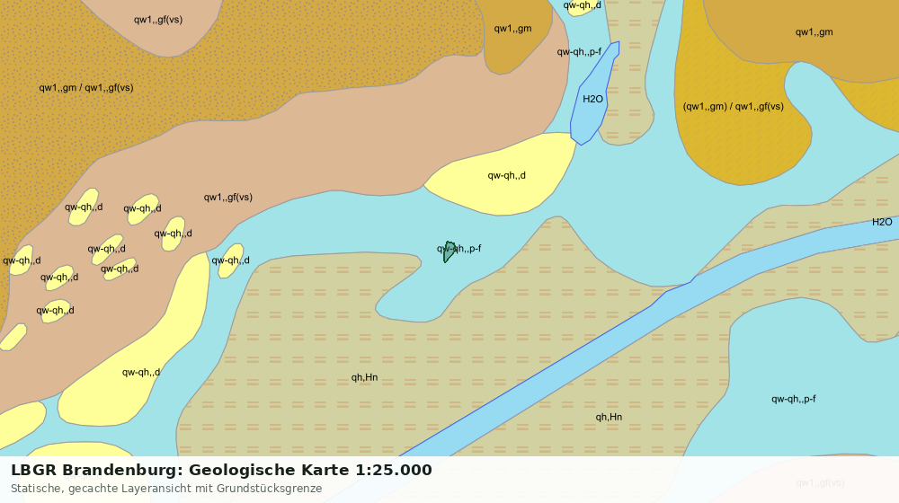 Statische Kartenansicht: LBGR Brandenburg: Geologische Karte 1:25.000